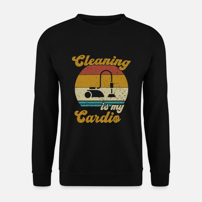 Cleaning is my Cardio / Putzen - Unisex Pullover - Schwarz