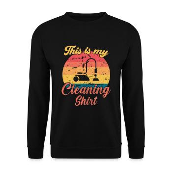 Ceci est ma tenue de nettoyage / Putzen - Sweat-shirt Unisexe - noir - Devant - Alina (178cm) & Michal (187cm)