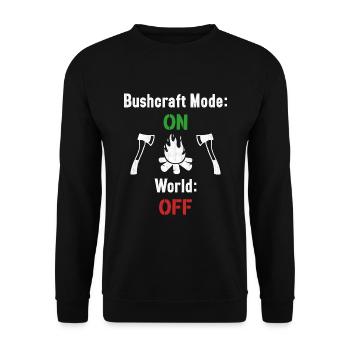 Bushcraft Fashion / Bushcraft - Unisex Sweatshirt - black - Front - Alina (178cm) & Michal (187cm)