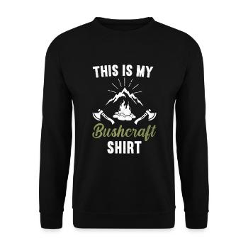 This is my Bushcraft Outfit / Bushcraft - Unisex Sweatshirt - black - Front - Alina (178cm) & Michal (187cm)