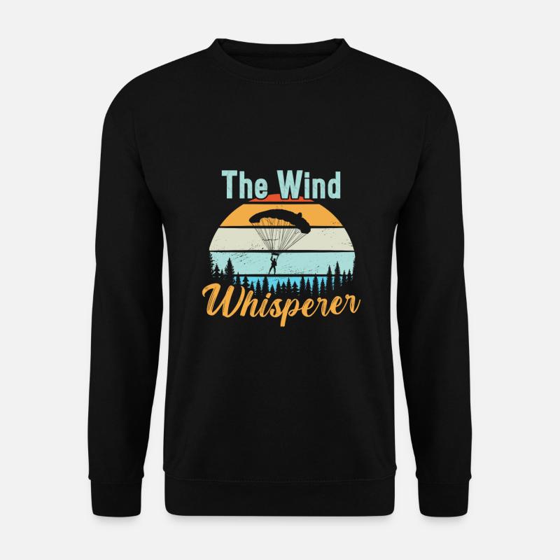 The Wind Whisperer / Parachutisme - Sweat-shirt Unisexe - noir