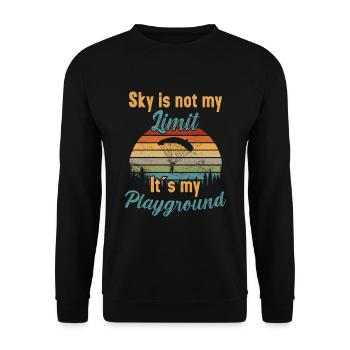 Le ciel n’est pas ma limite / Parachutisme - Sweat-shirt Unisexe - noir - Devant - Alina (178cm) & Michal (187cm)