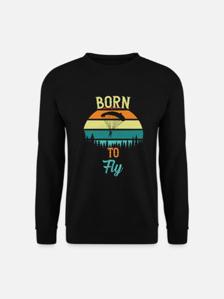 Né pour voler / Fallschirmspringen - Sweat-shirt Unisexe - noir