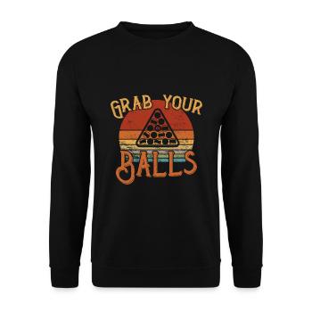 Prenez vos balles / Billard Snooker - Sweat-shirt Unisexe - noir - Devant - Alina (178cm) & Michal (187cm)