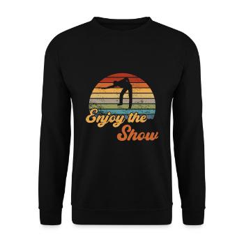 Profitez du spectacle / Billard Snooker - Sweat-shirt Unisexe - noir - Devant - Alina (178cm) & Michal (187cm)