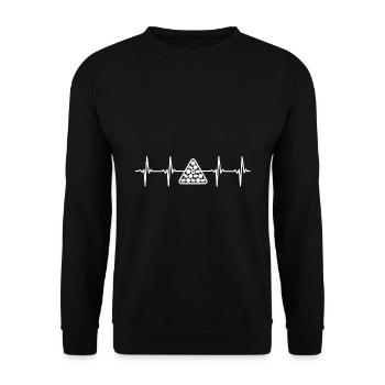Billiards Heartbeat / Billiard Snooker - Unisex Sweatshirt - black - Front - Alina (178cm) & Michal (187cm)