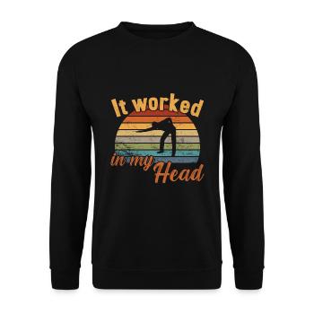 Ça a marché dans ma tête / Billard Snooker - Sweat-shirt Unisexe - noir - Devant - Alina (178cm) & Michal (187cm)