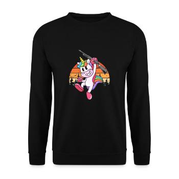 Duck hunting duck hunting hunter duck duck hunter design - Unisex Sweatshirt - black - Front - Alina (178cm) & Michal (187cm)