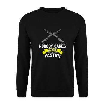 Funny Duck Hunting Design Hunter Hunting Duck Design - Unisex Sweatshirt - black - Front - Alina (178cm) & Michal (187cm)