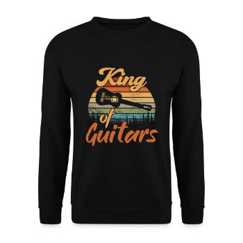 Roi des Guitares / Guitare - Sweat-shirt Unisexe - noir - Devant - Alina (178cm) & Michal (187cm)