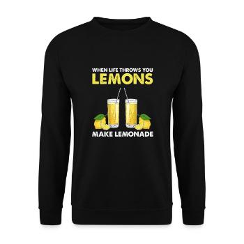 Lemonade Lemon Lemonade Lemonade Lemonade Stand Design - Unisex Sweatshirt - black - Front - Alina (178cm) & Michal (187cm)