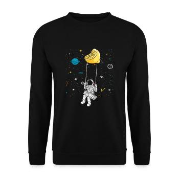 Lemon Design Lemonades Stand Boss Vente de citron - Sweat-shirt Unisexe - noir - Devant - Alina (178cm) & Michal (187cm)