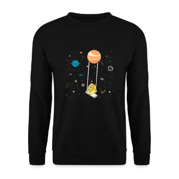 Lemon Design Lemonades Stand Boss Vente de citron - Sweat-shirt Unisexe - noir - Devant - Alina (178cm) & Michal (187cm)