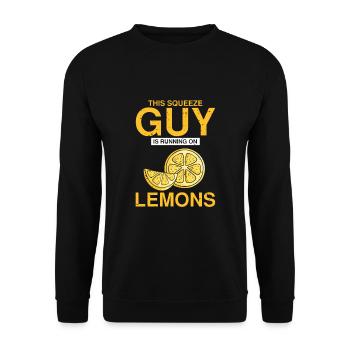 Lemon Design Lemonades Stand Boss Vente de citron - Sweat-shirt Unisexe - noir - Devant - Alina (178cm) & Michal (187cm)