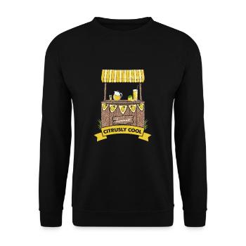 Lemon Design Lemonades Stand Boss Vente de citron - Sweat-shirt Unisexe - noir - Devant - Alina (178cm) & Michal (187cm)