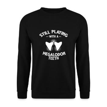 Fossil Archaeology Design Fossils Fossil Hunters - Unisex Sweatshirt - black - Front - Alina (178cm) & Michal (187cm)
