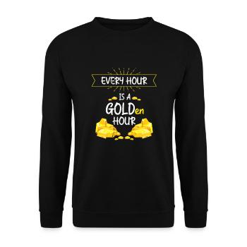 Gold Diggers Panning Gold Gold Mining Designs - Unisex Sweatshirt - black - Front - Alina (178cm) & Michal (187cm)