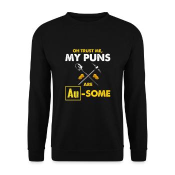 Gold Digger Gold Panning Gold Mining Designs - Unisex Sweatshirt - black - Front - Alina (178cm) & Michal (187cm)