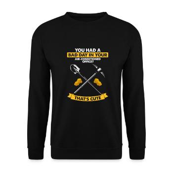 Gold Digger Gold Panning Gold Mining Designs - Unisex Sweatshirt - black - Front - Alina (178cm) & Michal (187cm)