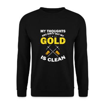 Gold Digger Gold Panning Gold Mining Designs - Unisex Sweatshirt - black - Front - Alina (178cm) & Michal (187cm)