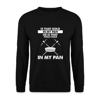Gold Digger Gold Panning Gold Mining Designs - Unisex Sweatshirt - black - Front - Alina (178cm) & Michal (187cm)