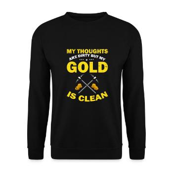 Gold Digger Gold Panning Gold Mining Designs - Unisex Sweatshirt - black - Front - Alina (178cm) & Michal (187cm)