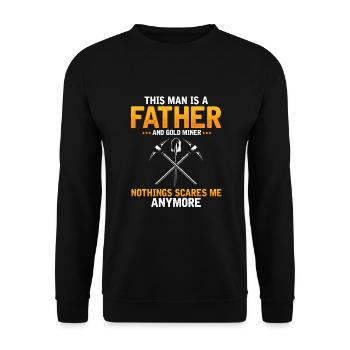 Gold Digger Gold Panning Gold Mining Designs - Unisex Sweatshirt - black - Front - Alina (178cm) & Michal (187cm)