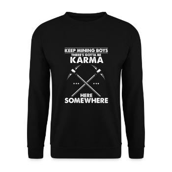 Goldwaschen Goldsucher Goldschüfer Design - Unisex Pullover - Schwarz - Vorne - Alina (178cm) & Michal (187cm)