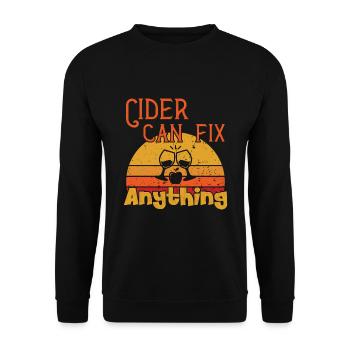 Cider can fix Anything / Cider - Unisex Sweatshirt - black - Front - Alina (178cm) & Michal (187cm)