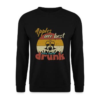 Apples are best Drunk / Cider - Unisex Sweatshirt - black - Front - Alina (178cm) & Michal (187cm)