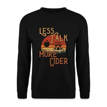 Less Talk - More Cider / Cider - Unisex Sweatshirt - black - Front - Alina (178cm) & Michal (187cm)