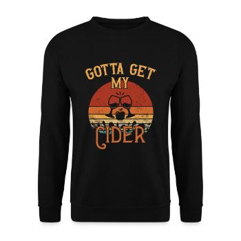Gotta get my Cider / Cider - Unisex Sweatshirt - black - Front - Alina (178cm) & Michal (187cm)
