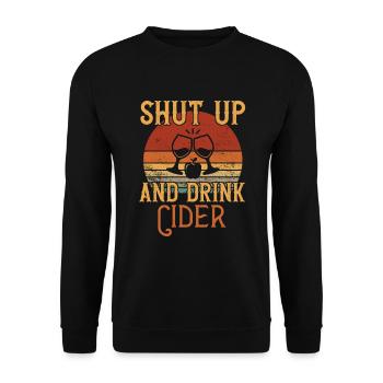 Shut up and drink Cider / Cider - Unisex Sweatshirt - black - Front - Alina (178cm) & Michal (187cm)