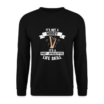 Conception de harpe pour harpiste et joueur de harpe - Sweat-shirt Unisexe - noir - Devant - Alina (178cm) & Michal (187cm)