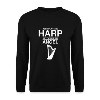 Conceptions de joueurs de harpe pour les conceptions de joueurs de harpe - Sweat-shirt Unisexe - noir - Devant - Alina (178cm) & Michal (187cm)