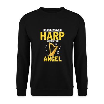Conception de harpe pour harpiste et joueur de harpe - Sweat-shirt Unisexe - noir - Devant - Alina (178cm) & Michal (187cm)