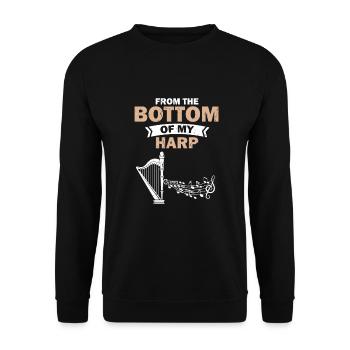 Conceptions de harpiste pour conceptions de harpiste - Sweat-shirt Unisexe - noir - Devant - Alina (178cm) & Michal (187cm)