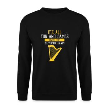 Conceptions de joueurs de harpe pour les conceptions de joueurs de harpe - Sweat-shirt Unisexe - noir - Devant - Alina (178cm) & Michal (187cm)