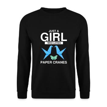 Conception d'origami Kirigami coloré - Sweat-shirt Unisexe - noir - Devant - Alina (178cm) & Michal (187cm)