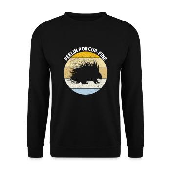 Porcupine designs for hedgehog porcupine fan - Unisex Sweatshirt - black - Front - Alina (178cm) & Michal (187cm)