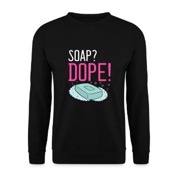 Homemade soap design for oil soap making - Unisex Sweatshirt - black - Front - Alina (178cm) & Michal (187cm)