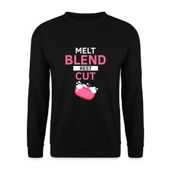 Homemade soap design for oil soap making - Unisex Sweatshirt - black - Front - Alina (178cm) & Michal (187cm)