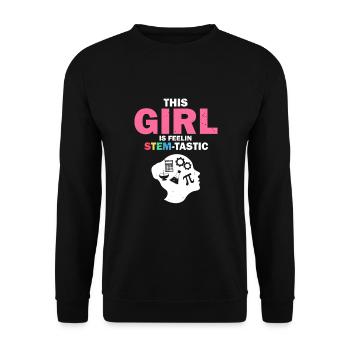 Steminist Science Design for Women Science - Unisex Sweatshirt - black - Front - Alina (178cm) & Michal (187cm)