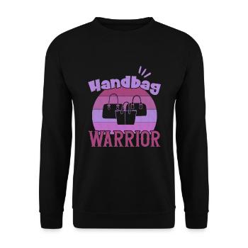 Handbag Warrior / Handbag Shopping - Unisex Sweatshirt - black - Front - Alina (178cm) & Michal (187cm)