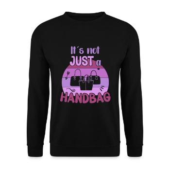 Its not just a Handbag / Handbag Shopping - Unisex Sweatshirt - black - Front - Alina (178cm) & Michal (187cm)