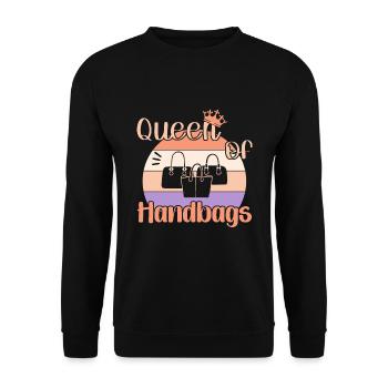 Queen of Handbags / Handbag Shopping - Unisex Sweatshirt - black - Front - Alina (178cm) & Michal (187cm)