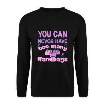 You can never have too many Handbags / Shopping - Unisex Sweatshirt - black - Front - Alina (178cm) & Michal (187cm)
