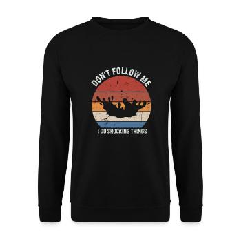 Pool Guy Design for PoolBoy and Pool Cleaner - Unisex Sweatshirt - black - Front - Alina (178cm) & Michal (187cm)