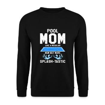Pool Guy Design for PoolBoy and Pool Cleaner - Unisex Sweatshirt - black - Front - Alina (178cm) & Michal (187cm)