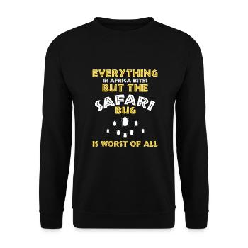 Safari Familienurlaub Design für Afrika Savanne - Unisex Pullover - Schwarz - Vorne - Alina (178cm) & Michal (187cm)